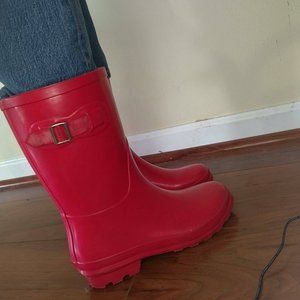 Red Rain boots size 9